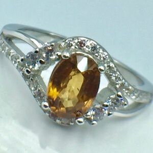 Natural Zircon Gemstone Silver 925 Ring